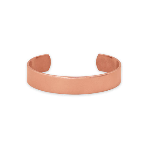 Polished Solid Copper Cuff Bracelet