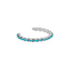 Handmade Junior's Oval Turquoise Cuff Bracelet