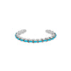 Handmade Junior's Oval Turquoise Cuff Bracelet