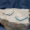 Handmade Round and Oval Turquoise "V" Cuff Bracelet