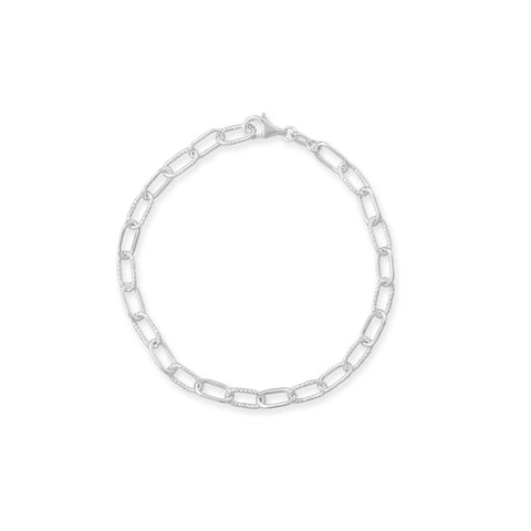 8" Smooth and Textured Link Bracelet