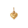 Silver or Gold 12mm Puffed Heart Charm