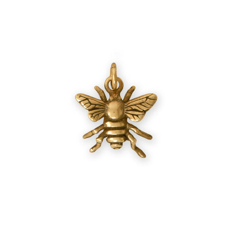 Silver or Gold 3D "BEE-utiful!" Bee Charm