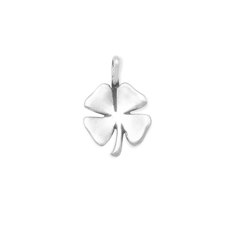 Silver or Gold 3D Four Leaf Clover Charm