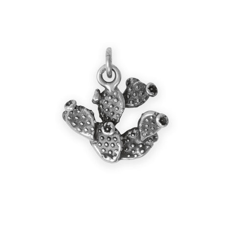 Silver or Gold 3D Prickly Pear Cactus Charm