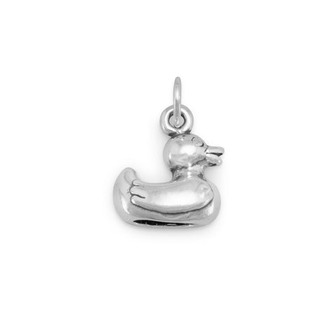 Silver or Gold 3D Rubber Duck Charm