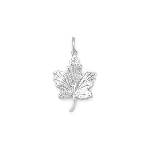 Silver or Gold 3D Maple Leaf Charm