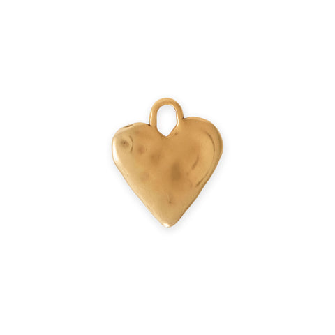 Silver or Gold Hammered Heart Pendant