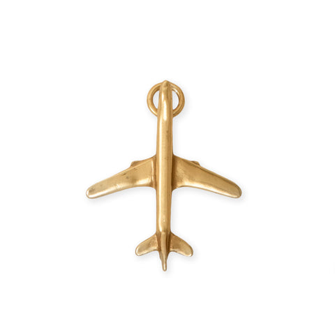 Silver or Gold 3D Jet Charm