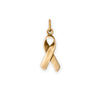 Silver or Gold Small 3D Folded Ribbon Charm