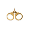 Silver or Gold 3D Pair of Handcuffs Charm