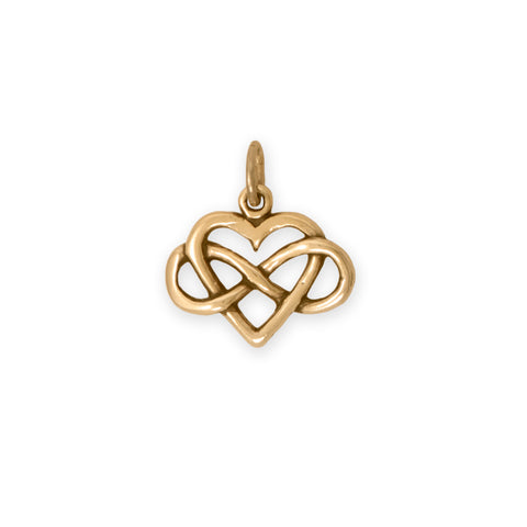 Silver or Gold Infinity Heart Charm