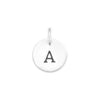 Oxidized Round Initial Charm (A-Z)