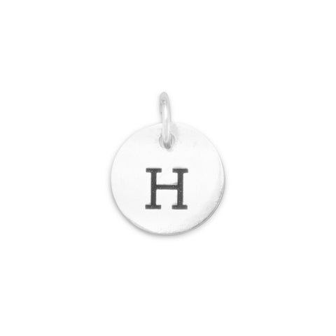 Oxidized Round Letter Initial Charm Series(A-Z)