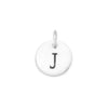 Oxidized Round Initial Charm (A-Z)