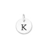 Oxidized Round Initial Charm (A-Z)