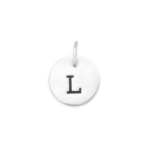 Oxidized Round Letter Initial Charm Series(A-Z)