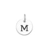 Oxidized Round Initial Charm (A-Z)