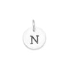 Oxidized Round Initial Charm (A-Z)