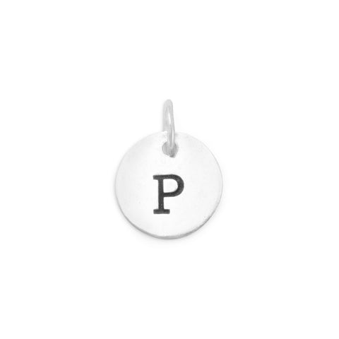 Oxidized Round Letter Initial Charm Series(A-Z)