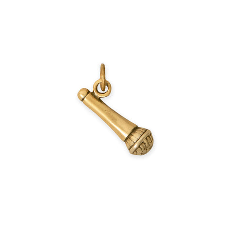 Silver or Gold 3D Microphone Charm