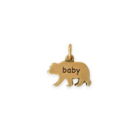 Silver or Gold "baby" Bear Charm