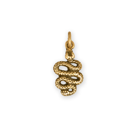 Silver or Gold 3D Snake Charm