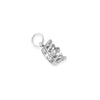 Silver or Gold 3D Crown Charm