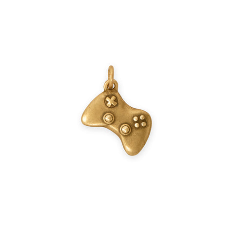 Silver or Gold 3D Video Game Controller Charm