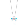 Synthetic Opal and Turquoise Inlay Dragonfly Pendant