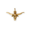 Silver or Gold Western Steer Charm