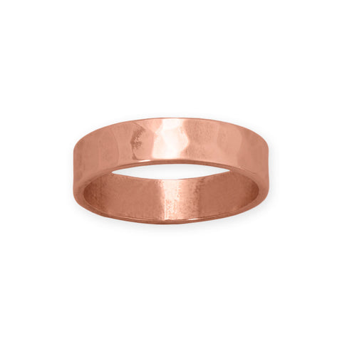 4.7mm Hammered Solid Copper Ring