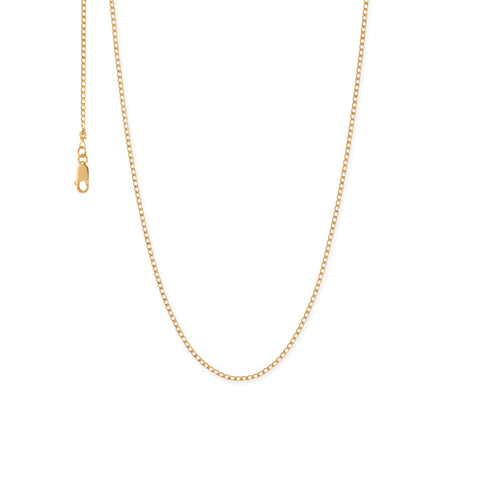 16" + 2" 14/20 Gold Filled Curb Necklace