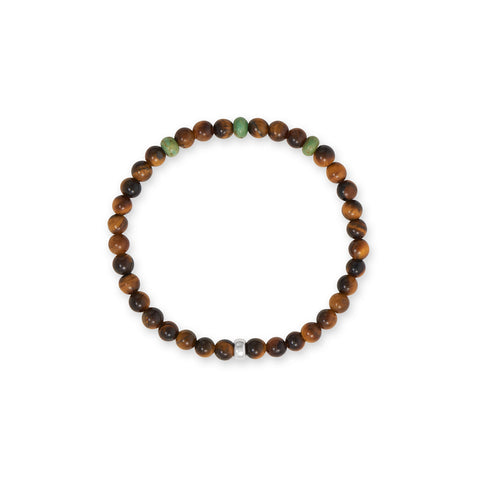 Turquoise and Tiger's Eye Stretch Bracelet