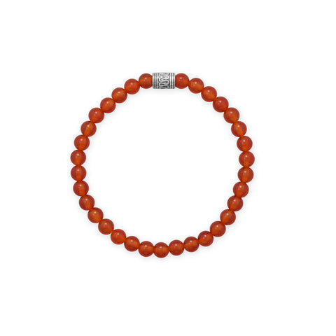 Carnelian Bead Fashion Stretch Bracelet