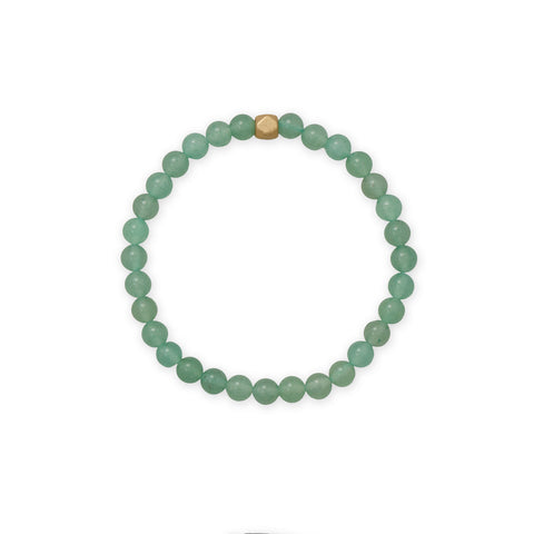 Green Aventurine Bead Fashion Stretch Bracelet