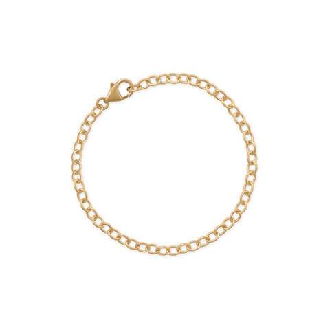 14/20 Gold Filled Cable Chain Charm Bracelet