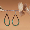 Turquoise and Pen Shell Heishi Bead Earrings