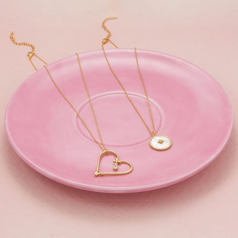 Going for Gold! 14 Karat Gold Plated Necklace Duo