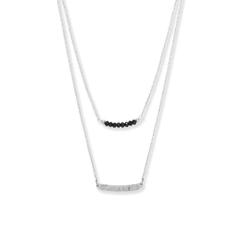 Custmoized Black Vertical Bar Necklace – Zivi Fashion