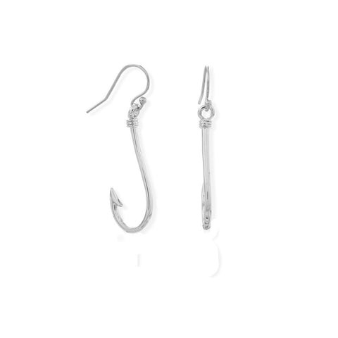 Sterling Silver Fish Hook Charm, Sterling Silver Fishing Hook