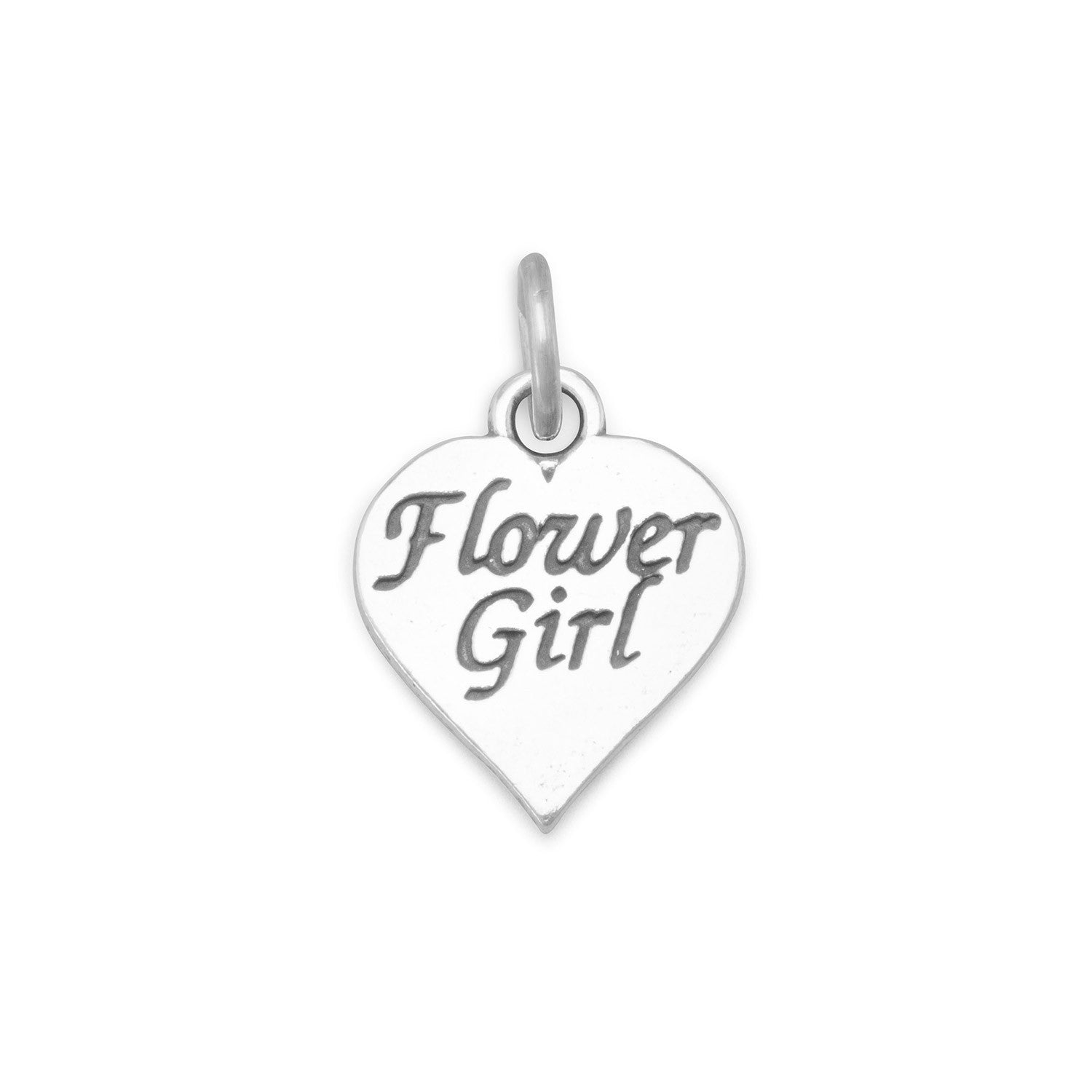 Charming Girl Sterling Silver Flower Heart Locket Necklace