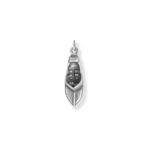 Oxidized 3D Speed Boat Charm